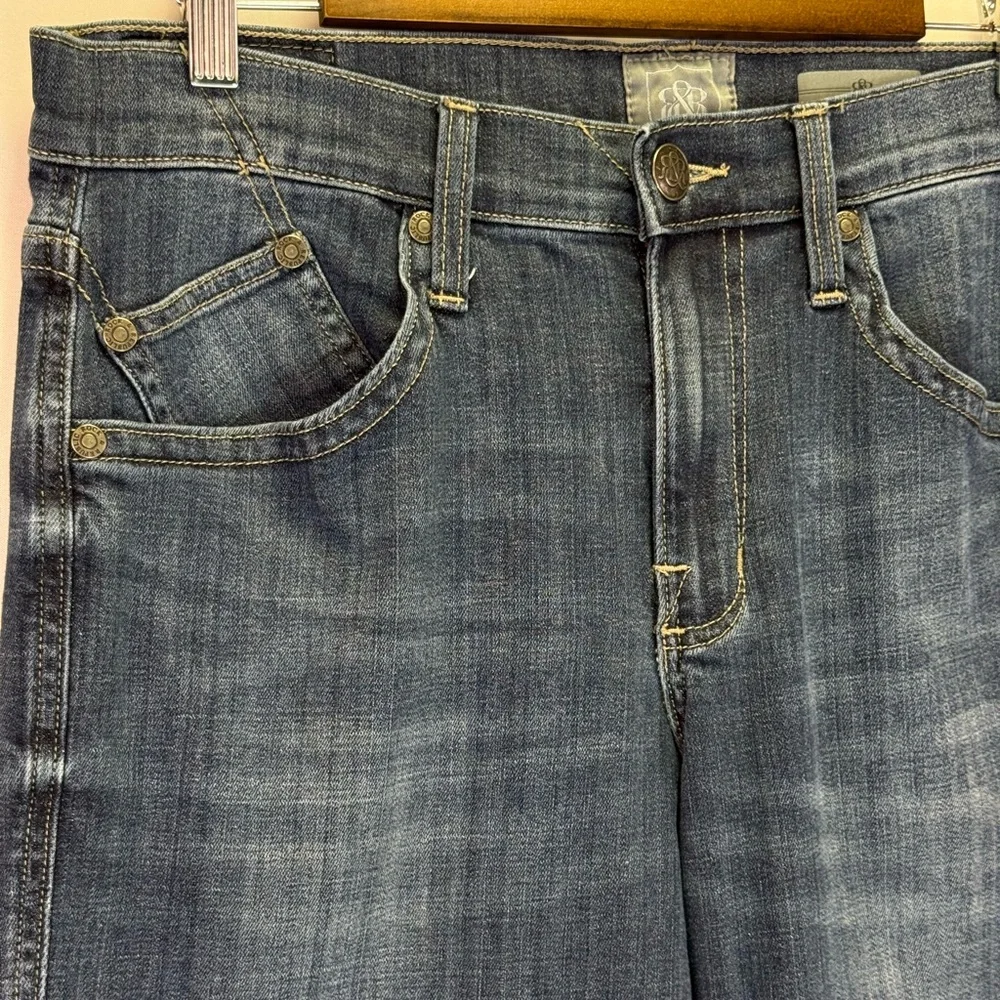 Rock & Republic Mens Straight Leg Dark Wash Denim Jeans 33x32